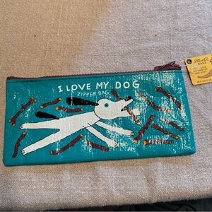 Blue Q Pencil Case - I Love My Dog. NWT